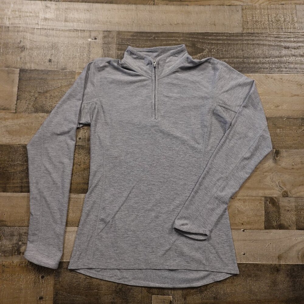 The North face quarter zip pullover sweatshirt women's medium heather gray